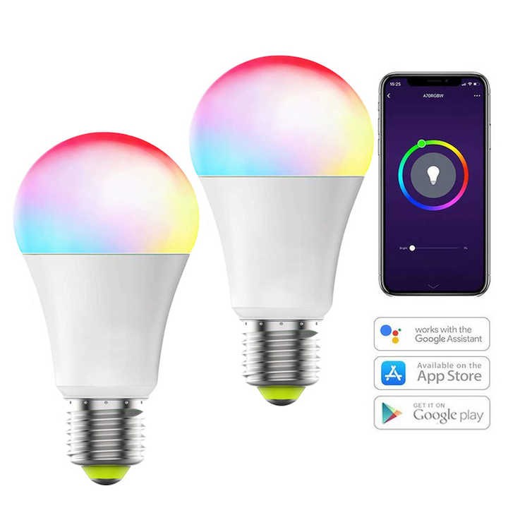 Color Tuya Wifi Led Lighting Bulb RGB Smart Home Work With Amazon Google Home OEM Smart Life Magic Bulb